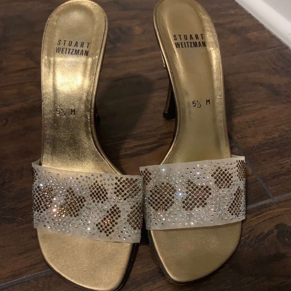 Stuart Weitzman slip on dress sandals